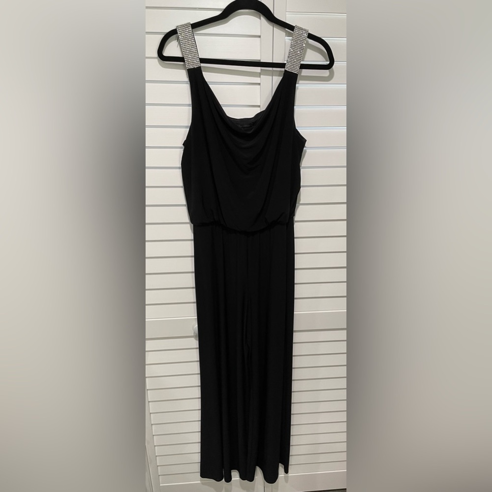 Black Rhinestone Jumpsuit